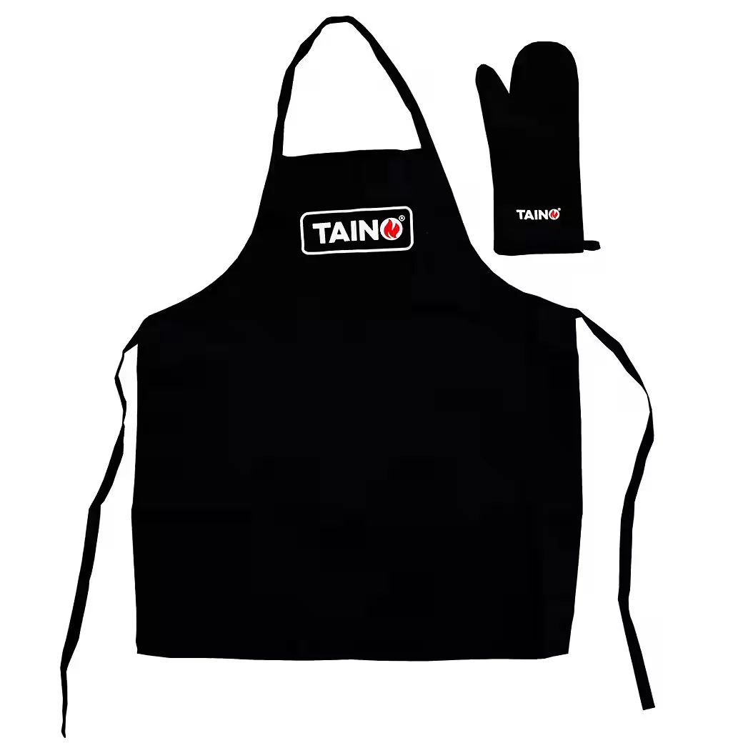 TAINO Grillschürze Set mit Grillhandschuh für BBQ und Küche
