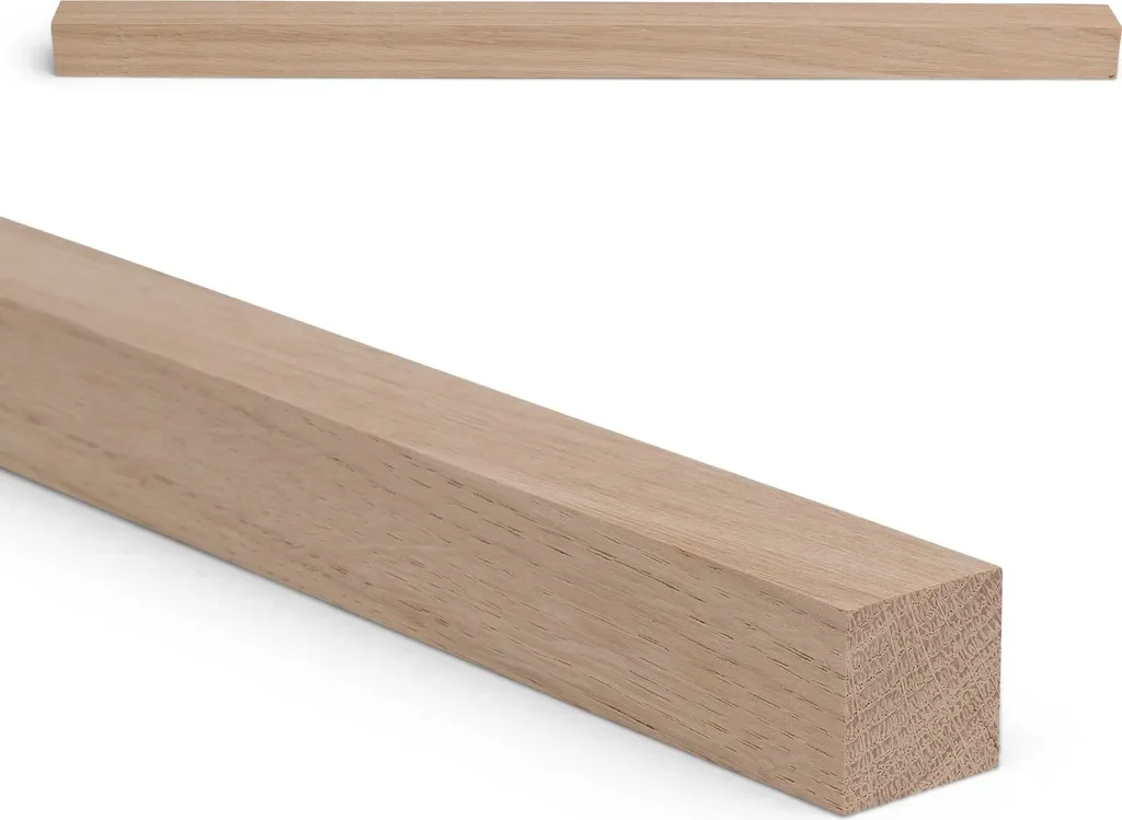 Woodsellers Holzleiste Eiche nach Maß 20x20 mm Länge 350-1000 mm